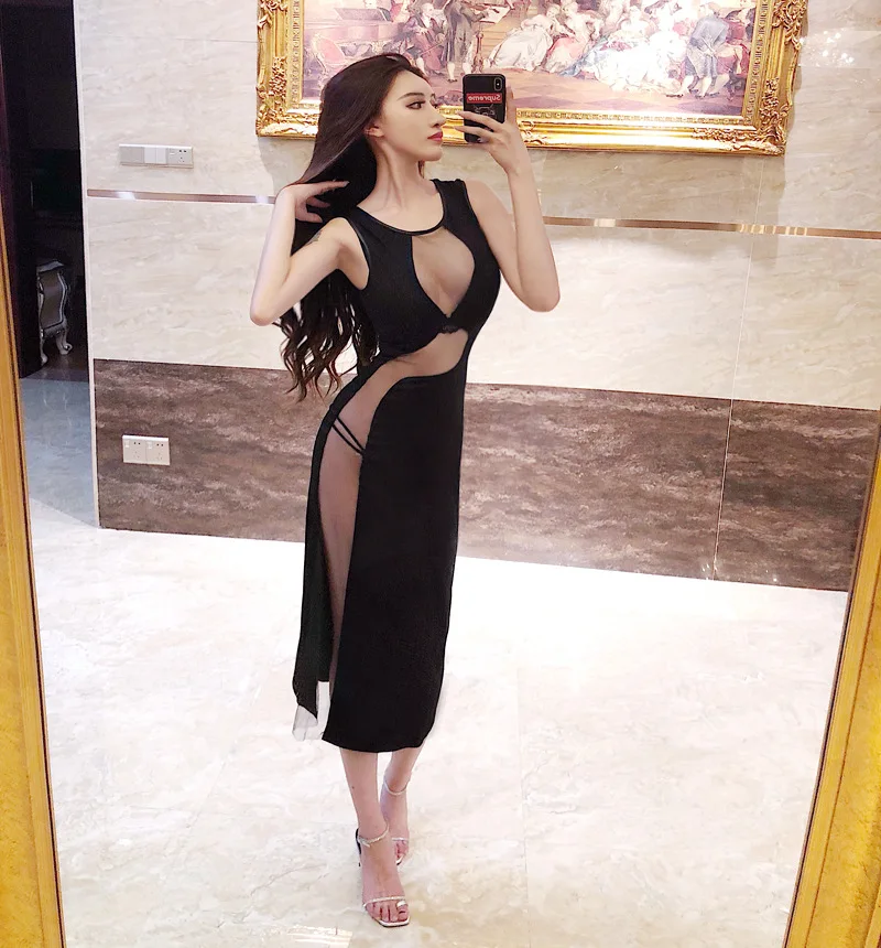 Клубные платья сексуальное платье Женская сексуальные вершины cleavage с запахом