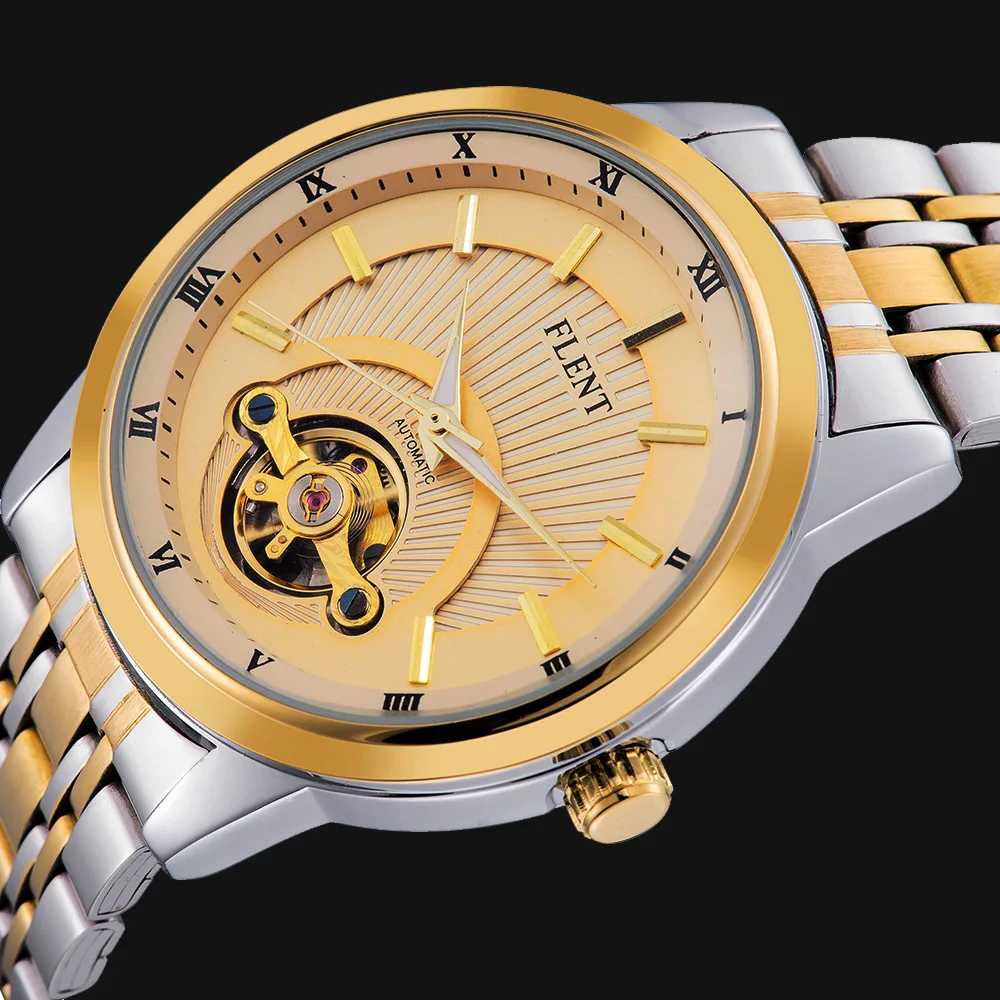 Мужчины Лучших Люксовый Бренд Автоматическая Самостоятельно ветер Наручные