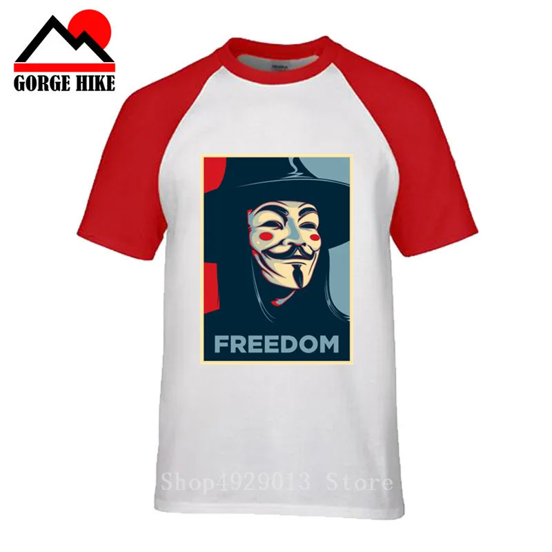 V для Vendetta черная футболка анонимированная маска Guy Fawkes вдохновленная свобода