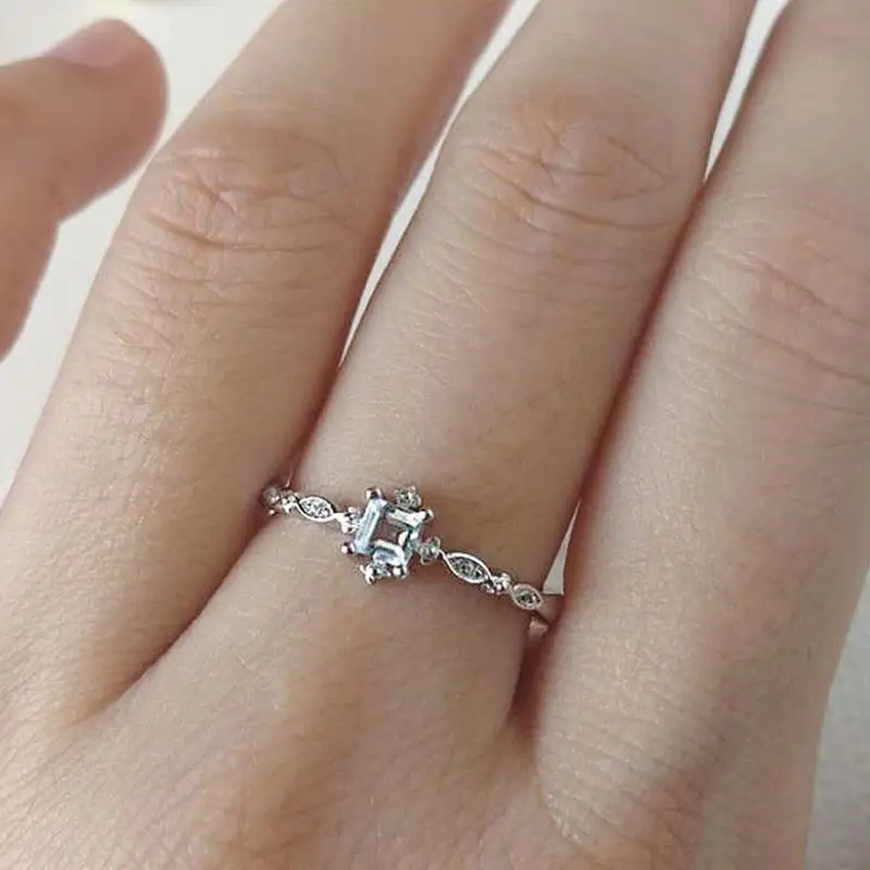 Модное дизайнерское кольцо большие квадратные кольца с синим камнем для женщин