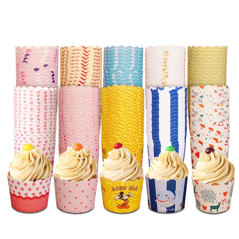 50 шт./лот Бумага печь для выпечки Инструмент Красочные Cup Cake tray лайнера чашки