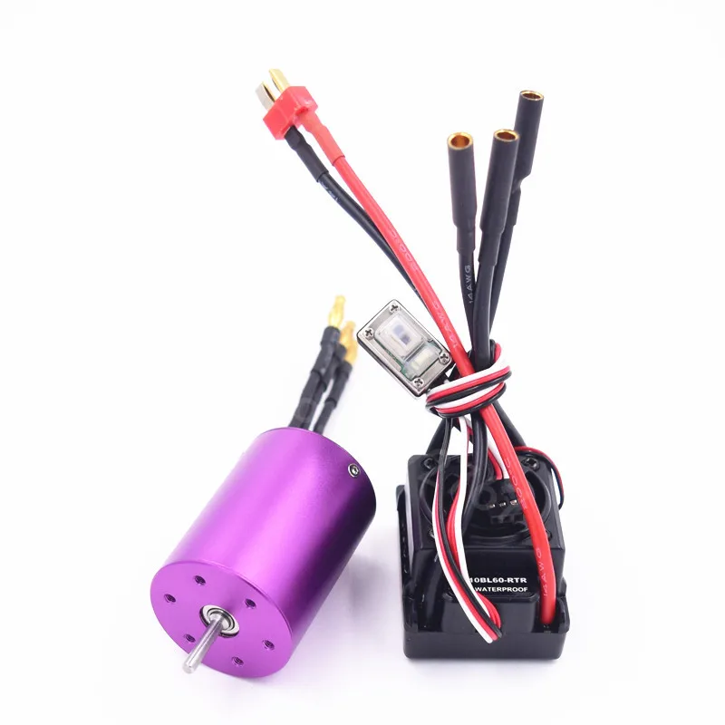 Водонепроницаемый 60A ESC WP 10BL60 RTR 3650 бесщеточный 540 мотор 3300KV для 1/10 масштабе