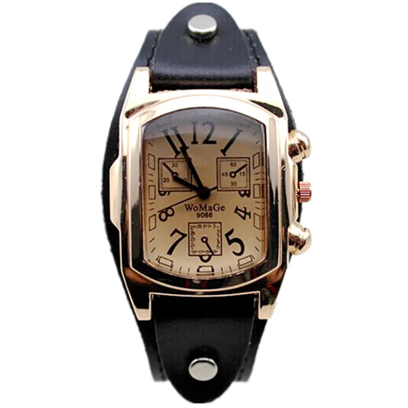 Часы наручные женские кварцевые под розовое золото с квадратным циферблатом |