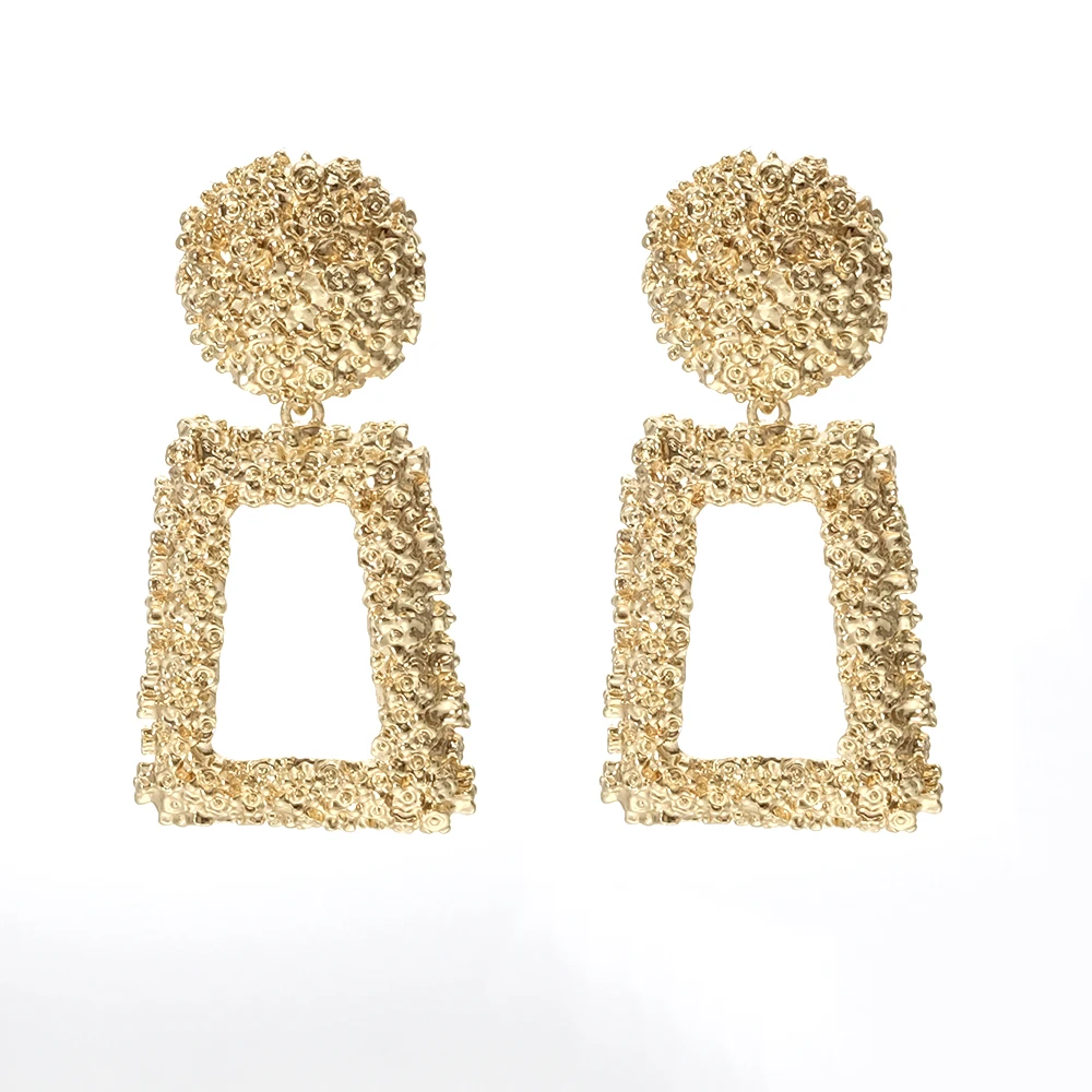 Роскошные Большие золотистые металлические Висячие серьги для женщин новые