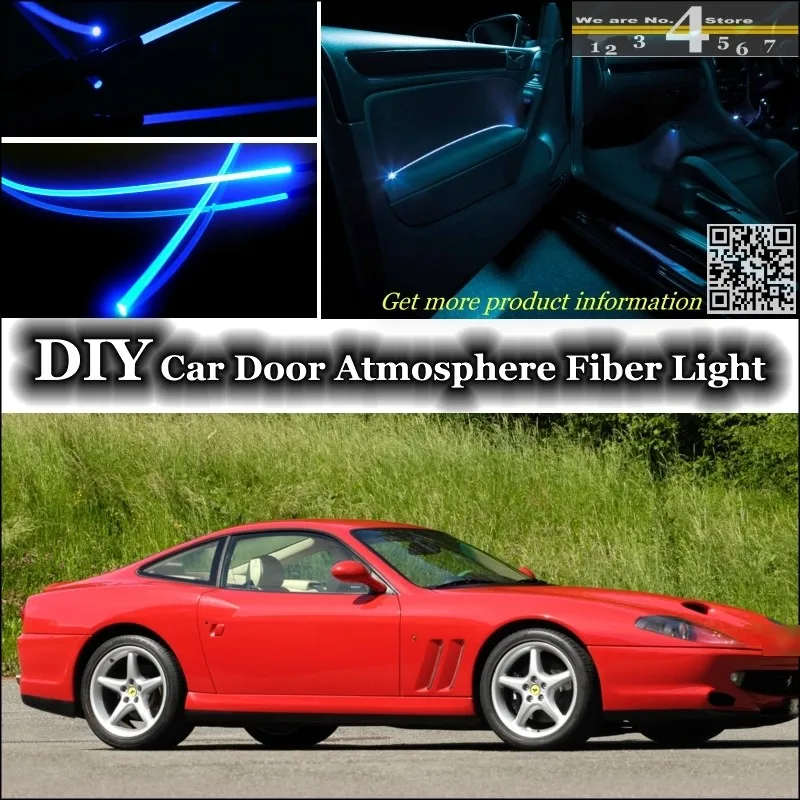 

For Ferrari 550 interior Ambient Light Tuning Atmosphere Fiber Optic Band Lights Inside Door Panel illumination Not EL light