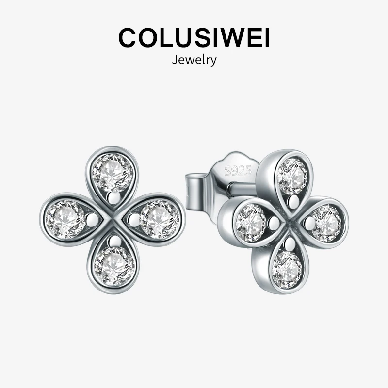 Colusiwei Новое поступление 925 стерлингового серебра Винтажные серьги и кулон