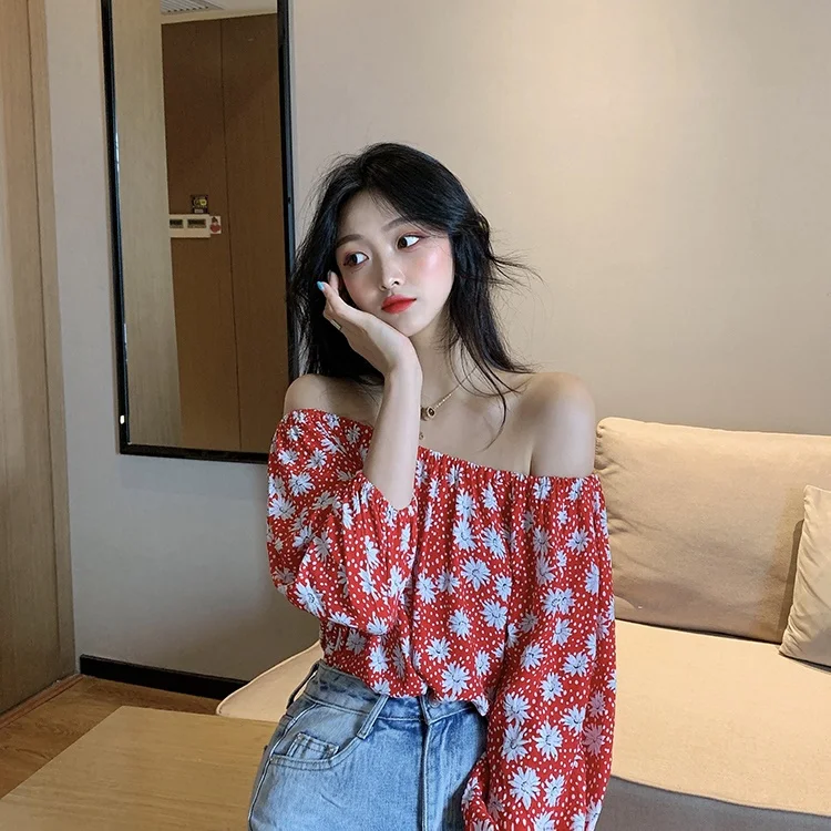 Женские летние блузки в Корейском стиле ольччан милая Свободная Повседневная