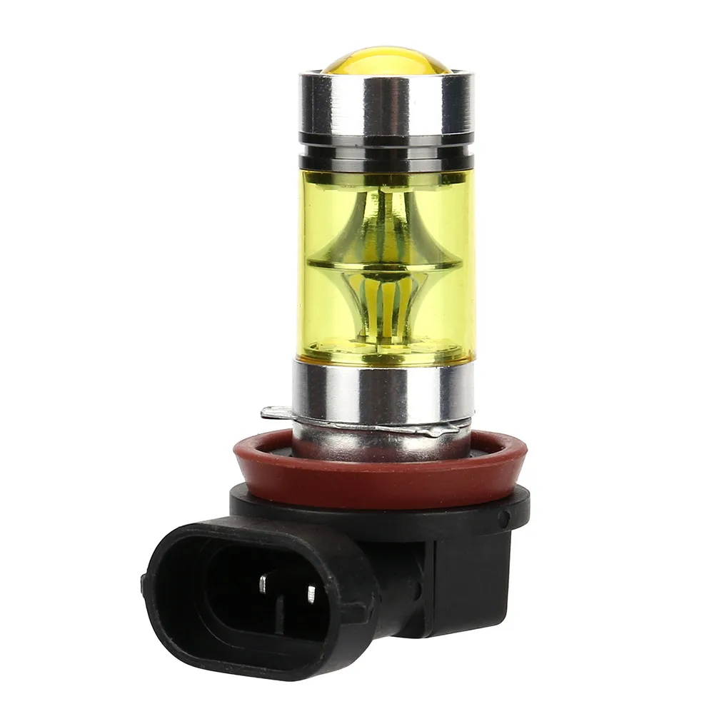 2X H11 H8 100W LED 4300K YELLOW 2323 Projector Fog Driving Light Bulbs For toyota corolla 2008 corolla avensis t25 auris CB
