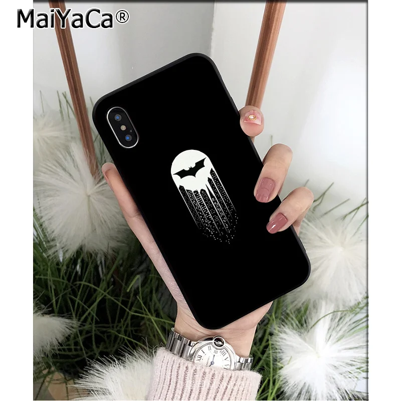 A8 MaiYaCa DC супергерой Бэтмен логотип высокое качество чехол для телефона iPhone 5 5Sx 6 7 7plus 8 8Plus X XS MAX XR - Цвет: A8