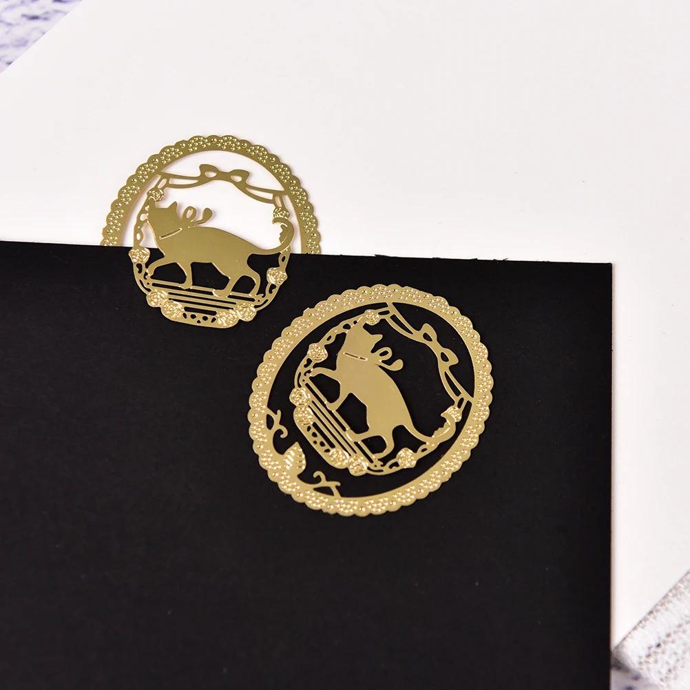 Мини-Кот металлическая Закладка офисные и школьные принадлежности | Канцтовары