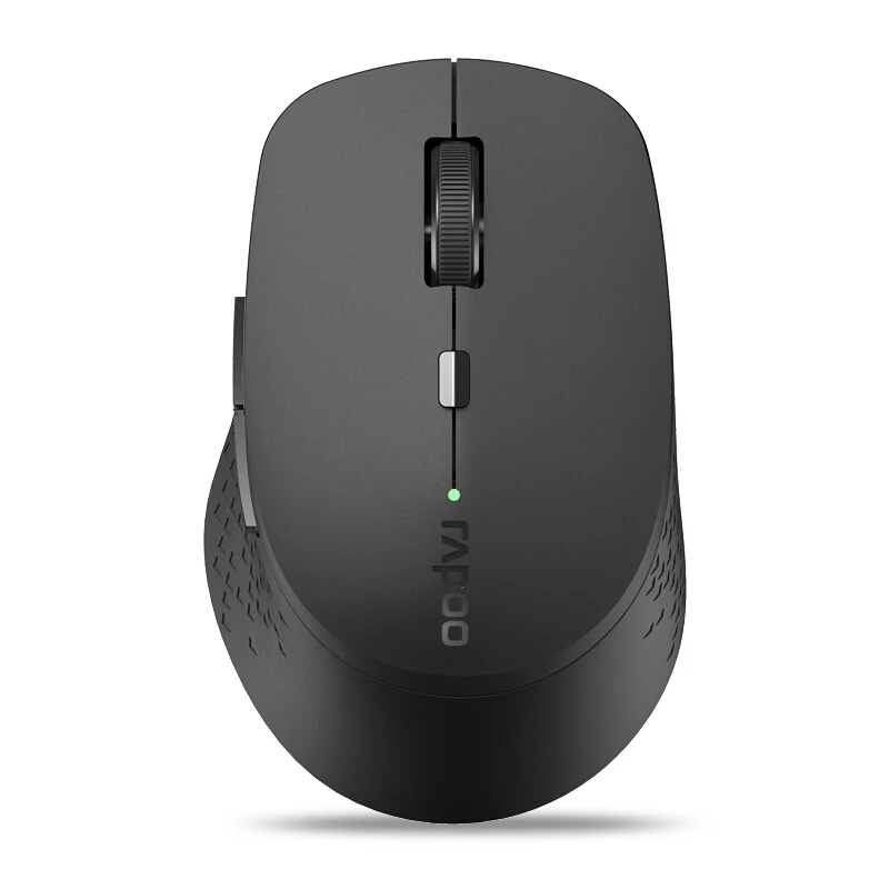 Black Rapoo M300 оригинальная Бесшумная беспроводная мышь с 1600 dpi Bluetooth 3,0/4,0 RF 2,4 GHz для подключения трех устройств - Цвет: Black