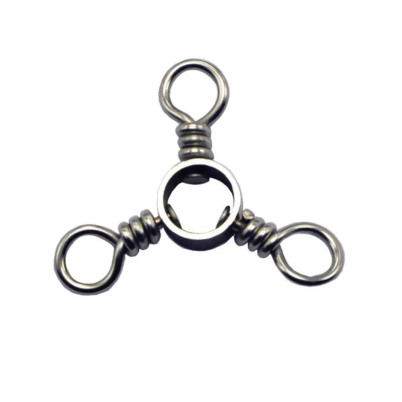 20 шт./лот Рыбалка поворотный аксессуары для рыболовных крючков 3 способ Вертлюги