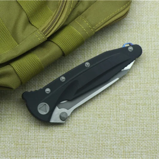BLACK Delta Force складной нож D2 лезвие G10 Ручка Открытый Кемпинг Многофункциональный охотничий EDC инструменты - Цвет: BLACK