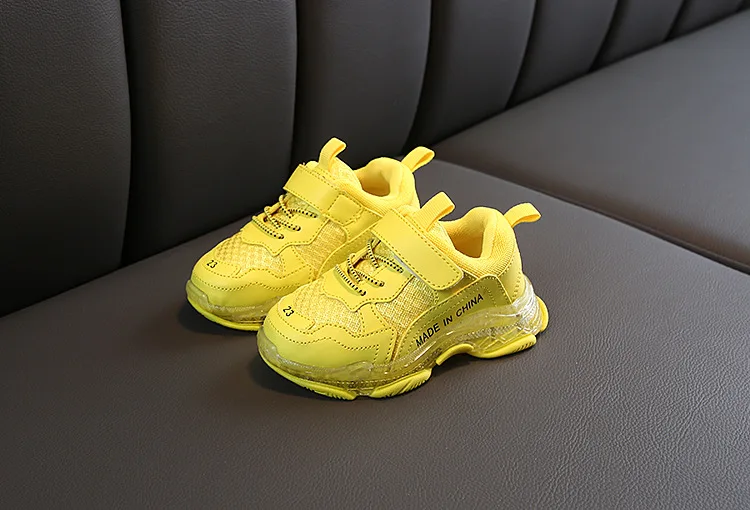Children's shoes autumn new arrive classic style crystal bottom candy color mesh breathable sports shoes