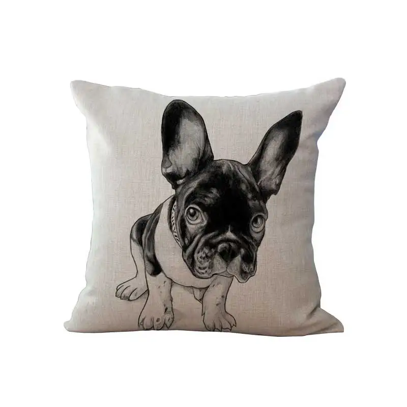 1 шт. 45x45 см Подушки детские животных Французский бульдог мопса Детские случай