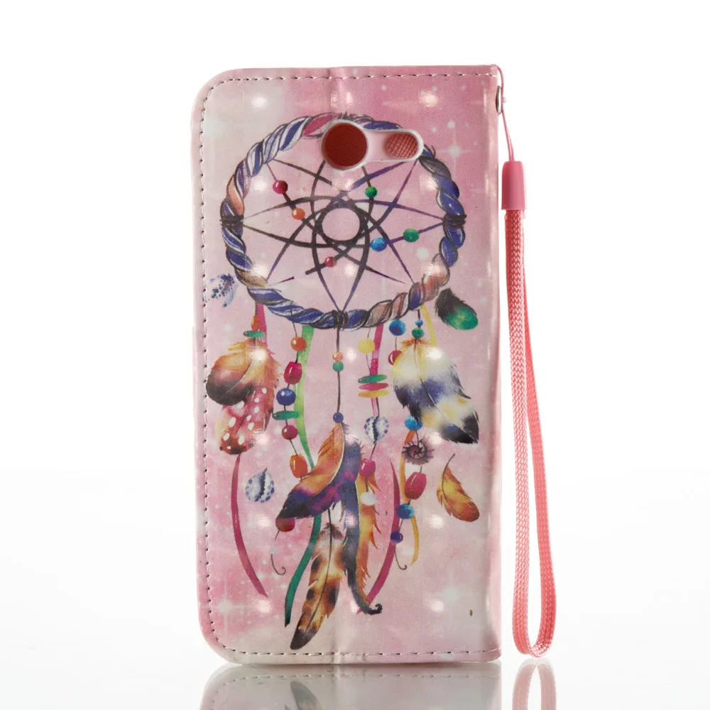 Розовый Dream Catcher 3D красочные картины бумажник флип Чехол подставка для Samsung Galaxy J3