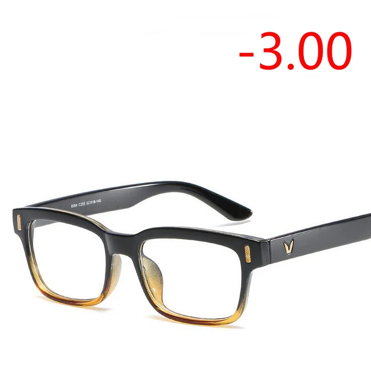 Myopia 300 0,5-0,75-1,0 до-6,0 очки по рецепту 1,56 асферические линзы близорукость очки для унисекс литературных студентов диоптрий очки - Цвет оправы: Myopia 300
