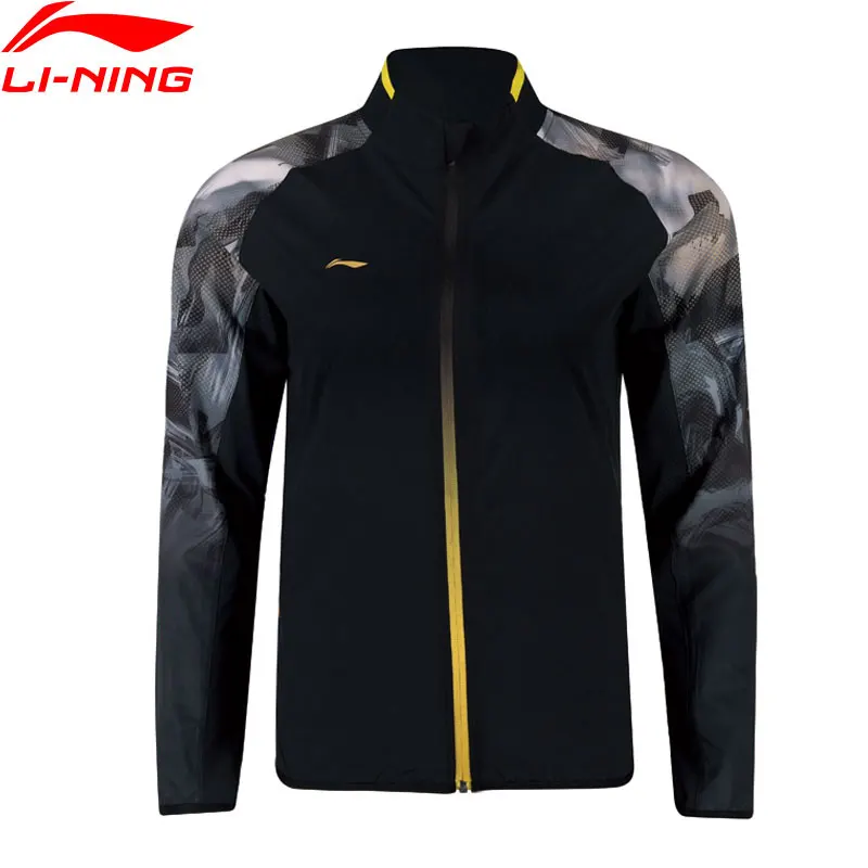 Li-Ning, Мужская серия бадминтон, куртки, обычная посадка, 92% полиэстер, 8% спандекс, национальная команда, подкладка, спортивные куртки, AYYN013 COND18
