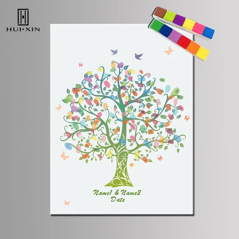 Пышное свадебное дерево Персонализированная Гостевая книга креативный