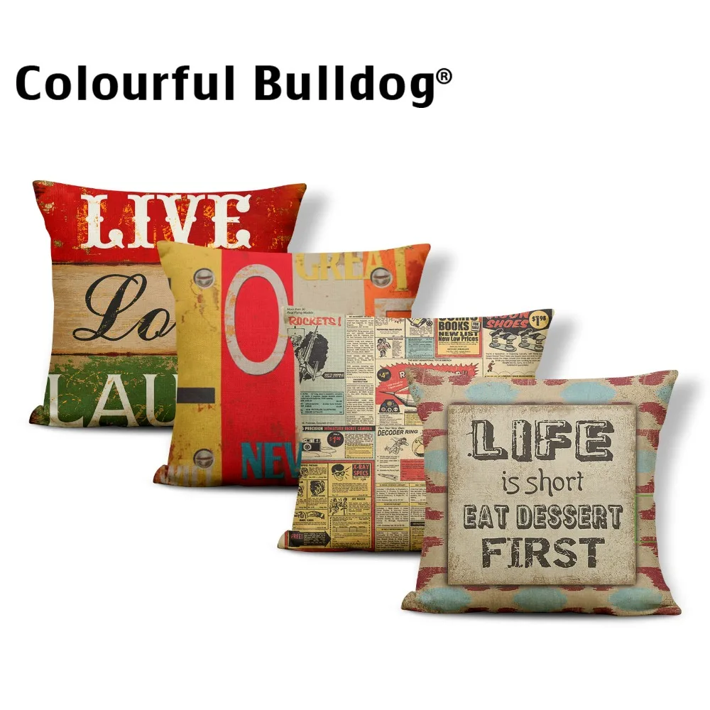 Слово геометрические подушки синяя подушка в стиле ретро чехол Чехол богемный