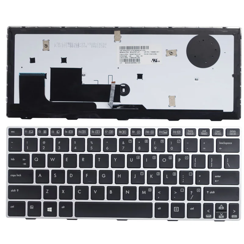 Клавиатура GZEELE для ноутбука HP EliteBook вращающаяся 810 G1 G2 G3 клавиатура с подсветкой