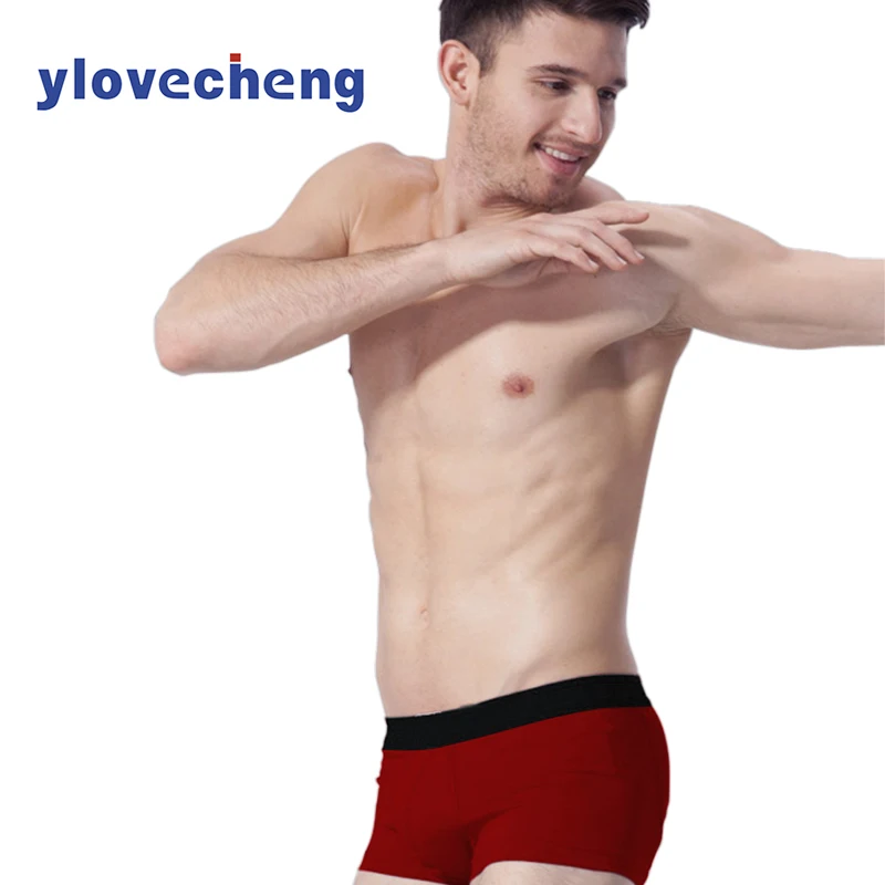 4 шт./лот мужские хлопковые трусы YLOVECHENG мужское нижнее белье дышащие боксеры