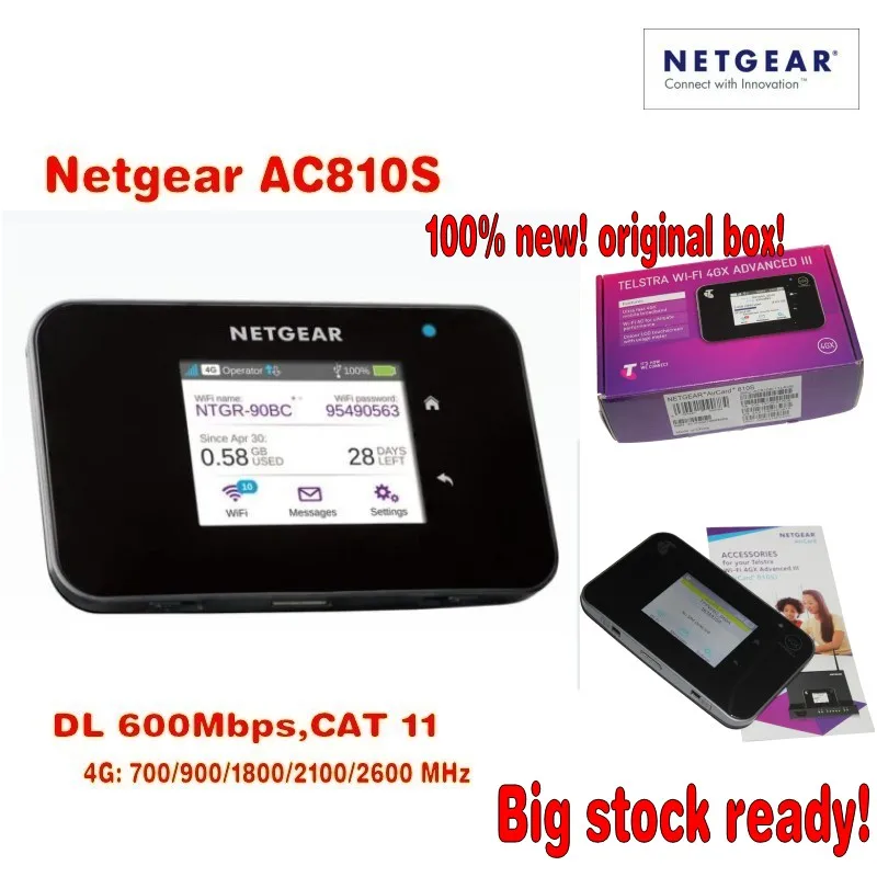 Разблокированный netger AC810S cat11 600mbps4GX с 3 полосами CA wifi роутер ключ беспроводной Aircard