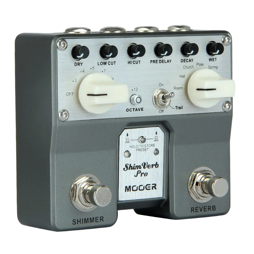 Цифровая педаль для гитары MOOER ShimVerb Pro с эффектом мерцания 5 режимов реверберации