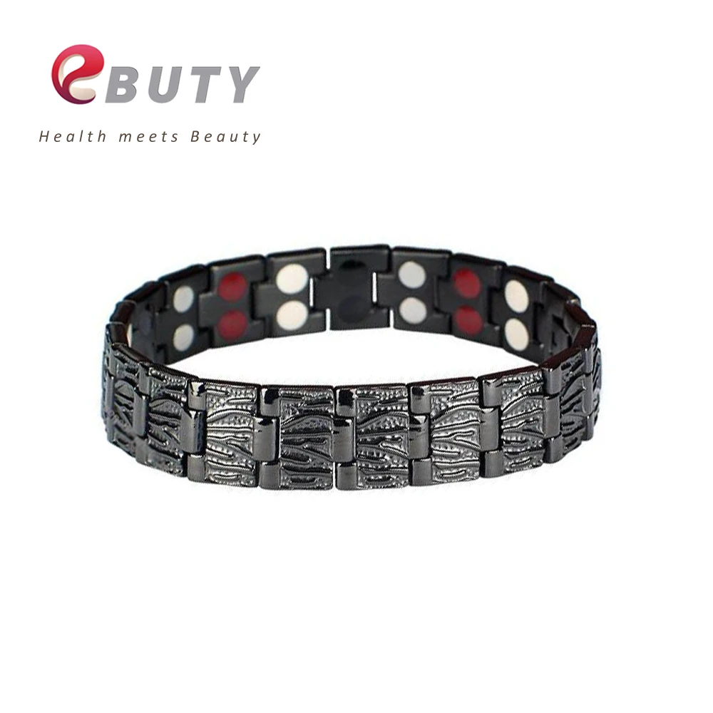 Титановые браслеты EBUTY с черным покрытием для мужчин лучший подарок магнитный