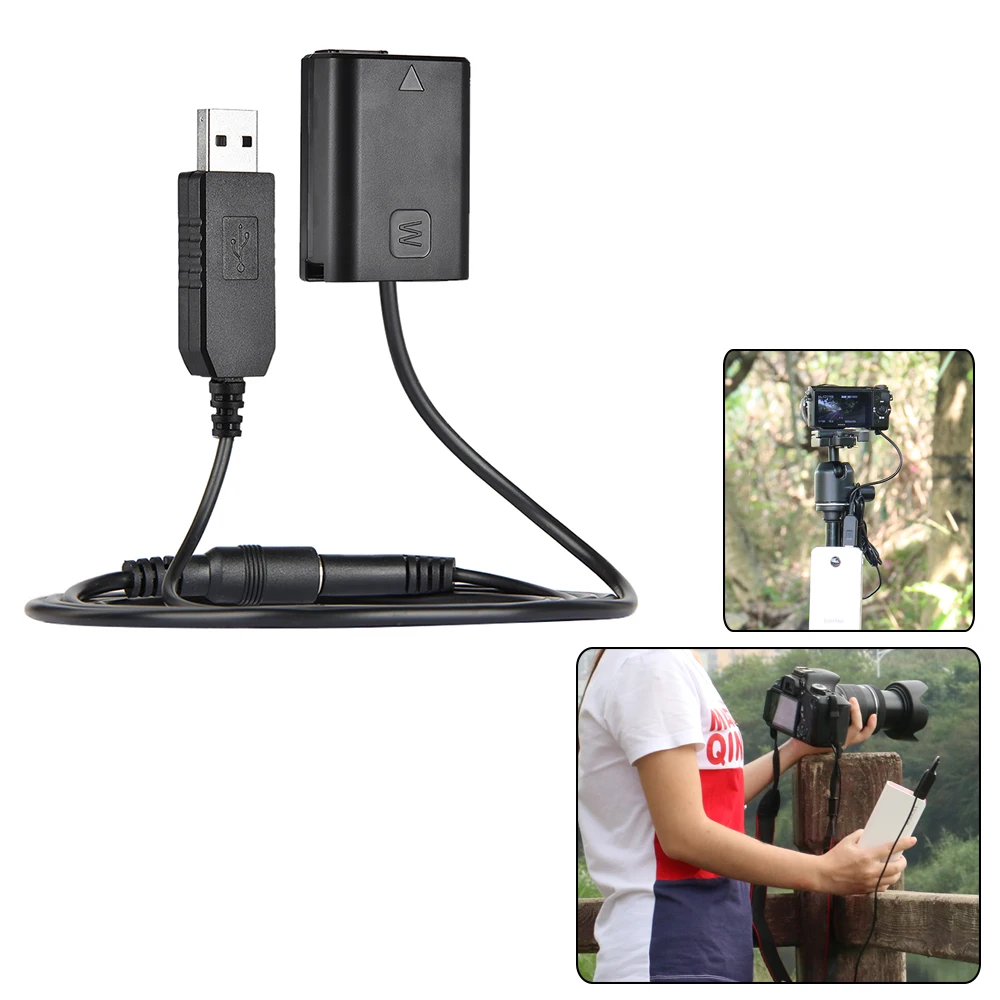 Andoer NP FW50 адаптер питания для камер манекен Батарея пакет соединитель постоянного