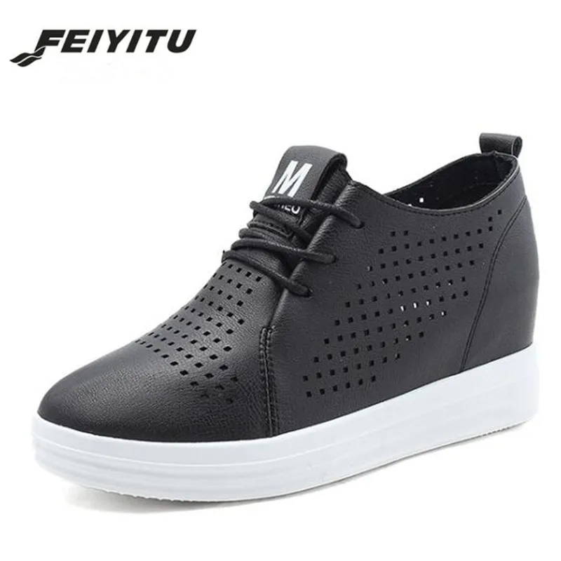 Женские кроссовки с вырезами FeiYiTu модная летняя повседневная женская обувь