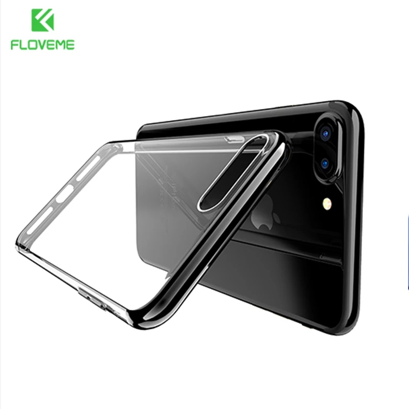 Чехол FLOVEME для iPhone 8 7 6 6s Plus покрытие из прозрачного ТПУ чехла телефона ультра