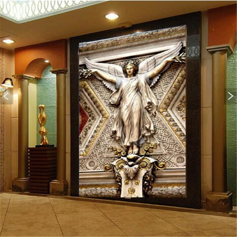 

beibehang 3d art mural HD European classic crucifix prayer covering Home Decor Modern Wall Painting For Living Room wallpaper