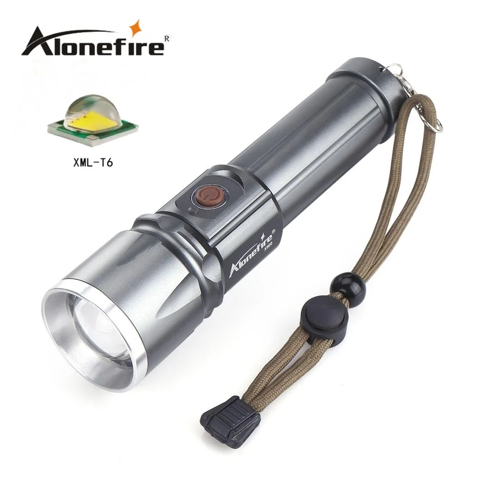 Алюминиевый фонарик AloneFire X900 CREE XML T6 L2 U3 светодиодный с зумом водонепроницаемый