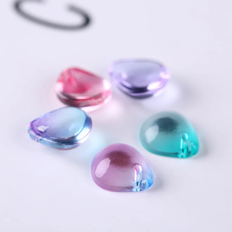 10 шт./лот богемные градиентные бусины в форме лепестков очаровательные 10x12 мм