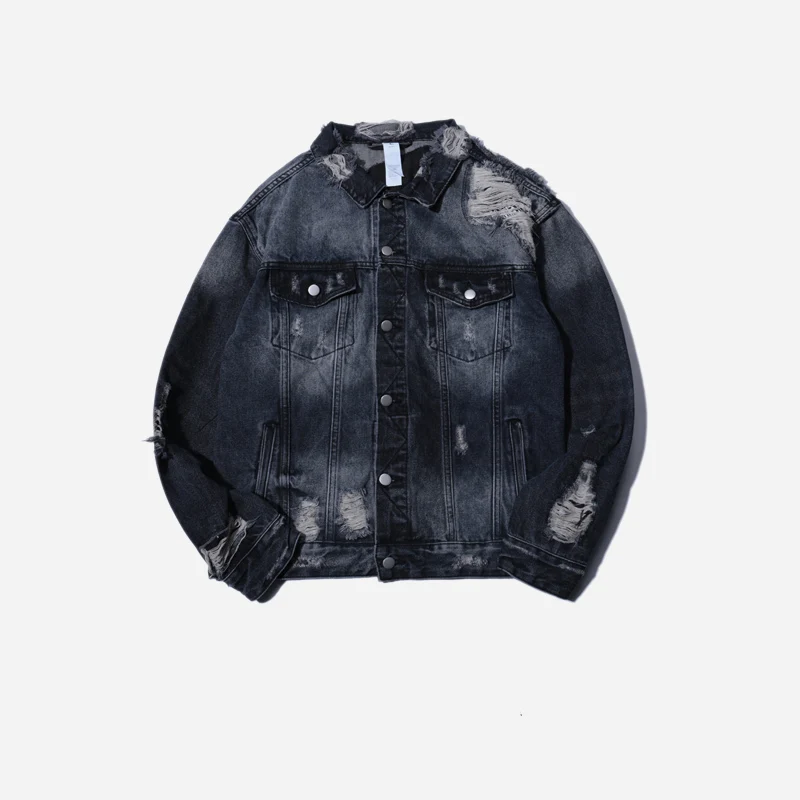 Новинка 2017 года Для мужчин Повседневное деним пара куртка Street Wear мода осень