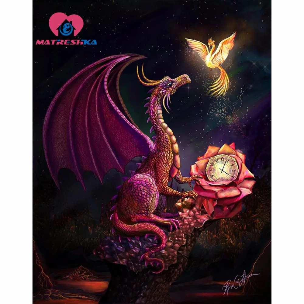 Алмазная роспись дракона картины Стразы и бриллианты рукоделие мозаика