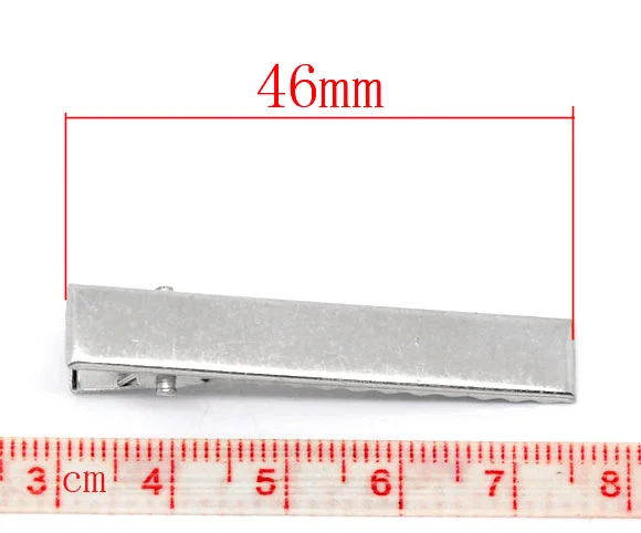 DoreenBeads 50 серебряных тонов зубец заколки для волос 46x8 мм(B10403), yiwu