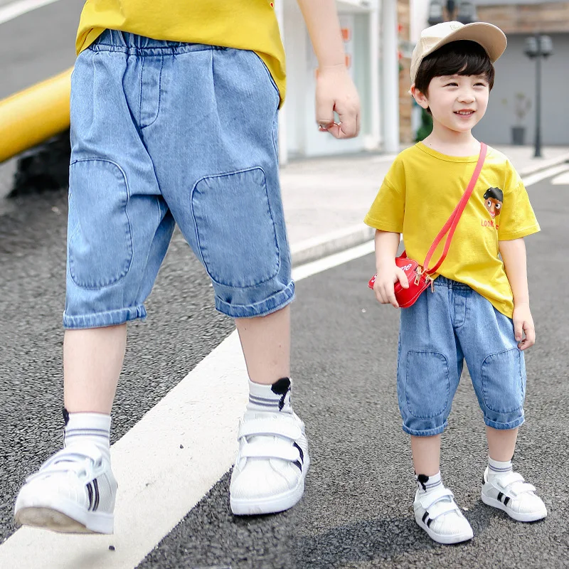 Boys Ripped holes Jeans Baby Girls Kids Denim Pants 3-10Y Casual Children's denim Trousers | Детская одежда и обувь