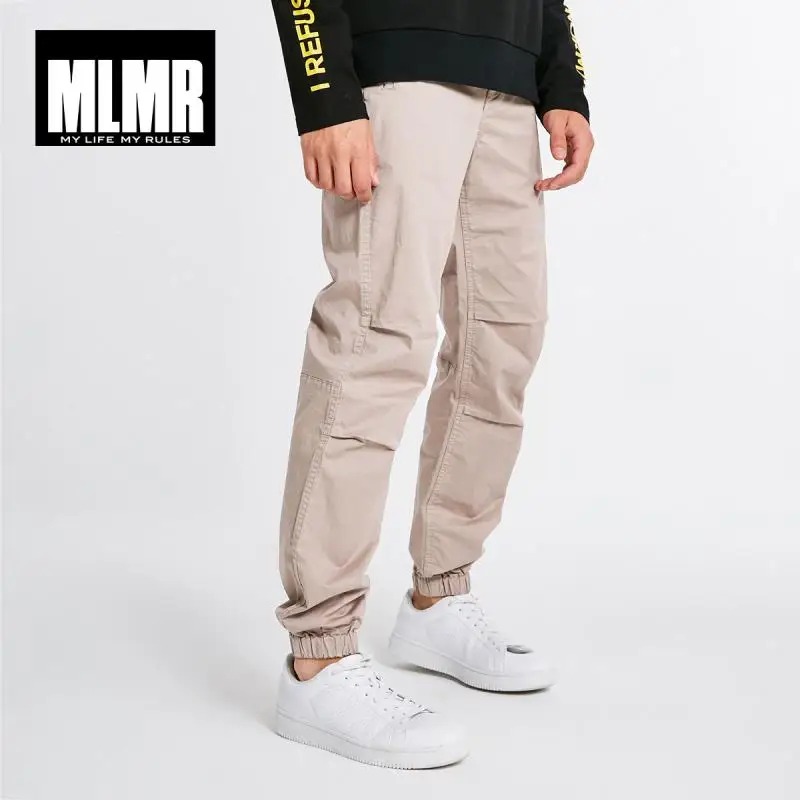 MLMR мужские Стрейчевые Хлопковые Штаны для отдыха, Мужские штаны для бега с манжетами, 218314586