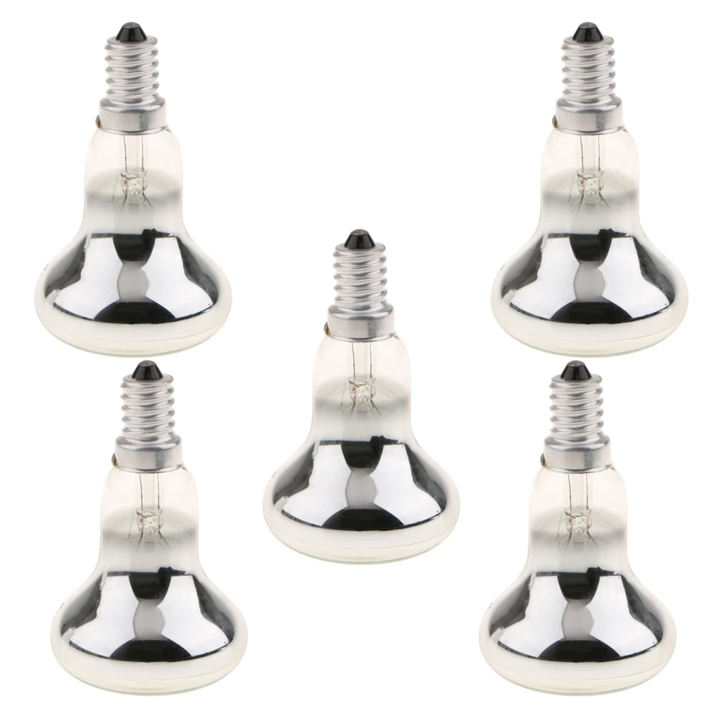 5 шт. Вольфрамовая Лампа для прожектора с отражателем R50 винтовая основа SES E14 60 Вт |