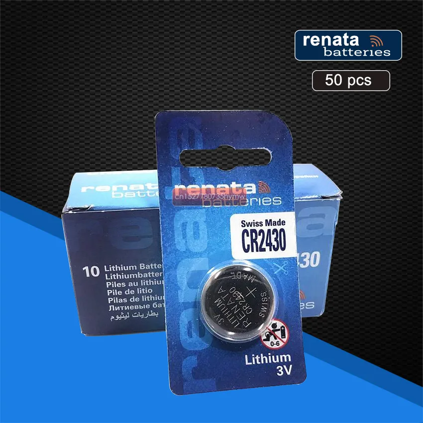 50 шт. Renata CR2430 3 в фотоэлемент для автомобильного ключа пульт дистанционного