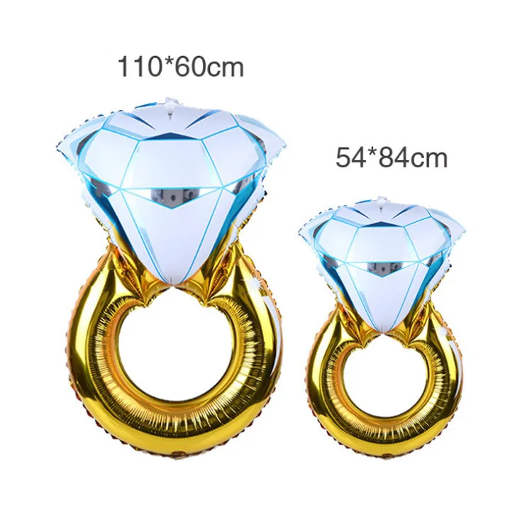 1 шт. АЛМАЗНОЕ КОЛЬЦО фольги Воздушные шары любовные буквы надувной шар украшение