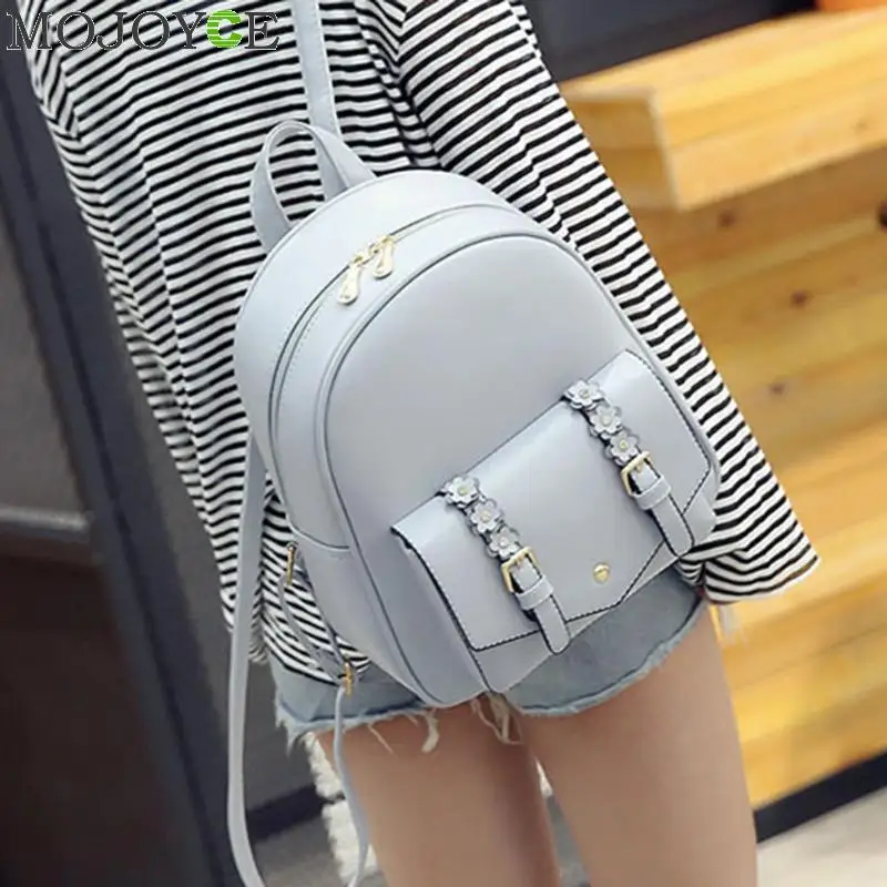 3 шт./компл. осенний женский цветочный рюкзак из искусственной кожи дорожный мини