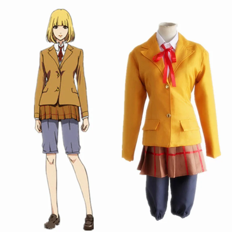 Костюм kurihara Mari & midorikawa hana косплей костюм в японском стиле аниме kangoku gakuen (тюрьма