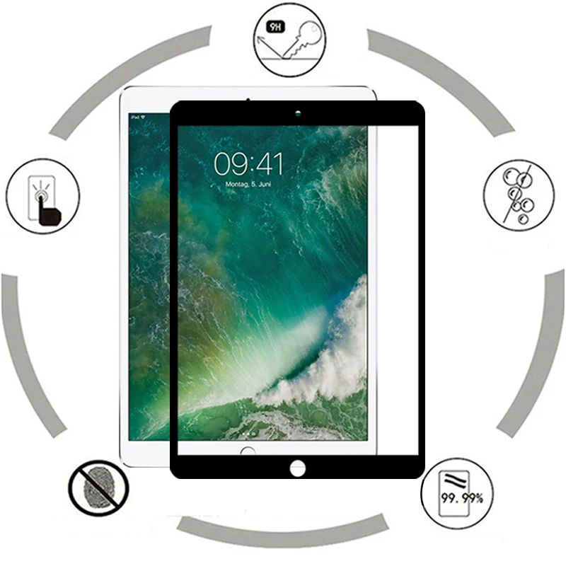 10D для Apple iPad 5 6 Air 2 Pro 2 3 4 9,7 дюймов чехол для планшета закаленное стекло экран для iPad pro защитная пленка