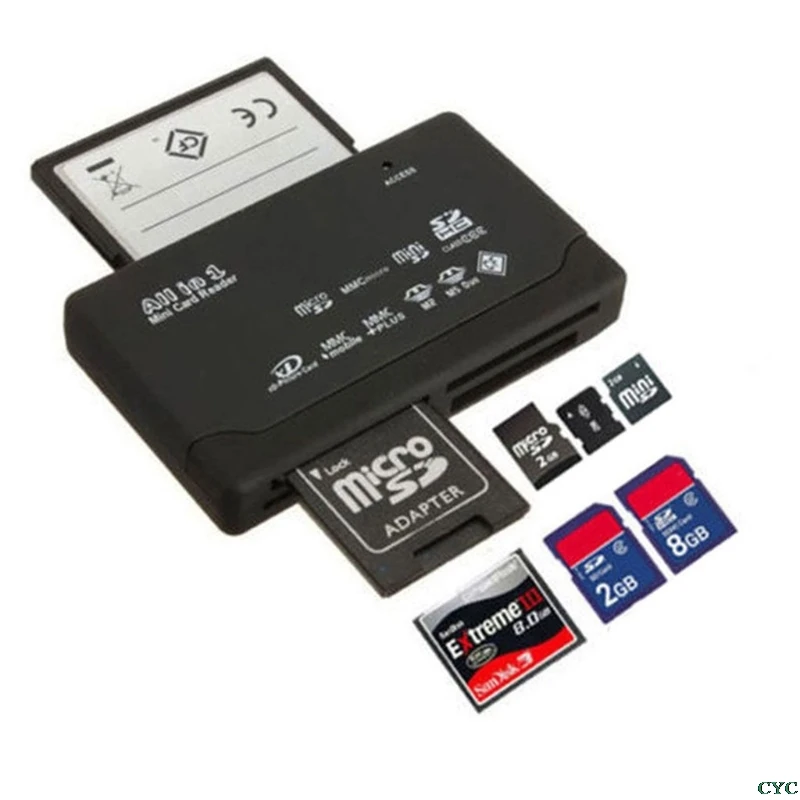 Все-в-одном устройство для чтения карт памяти для USB внешний мини Micro SD SDHC M2 MMC XD CF