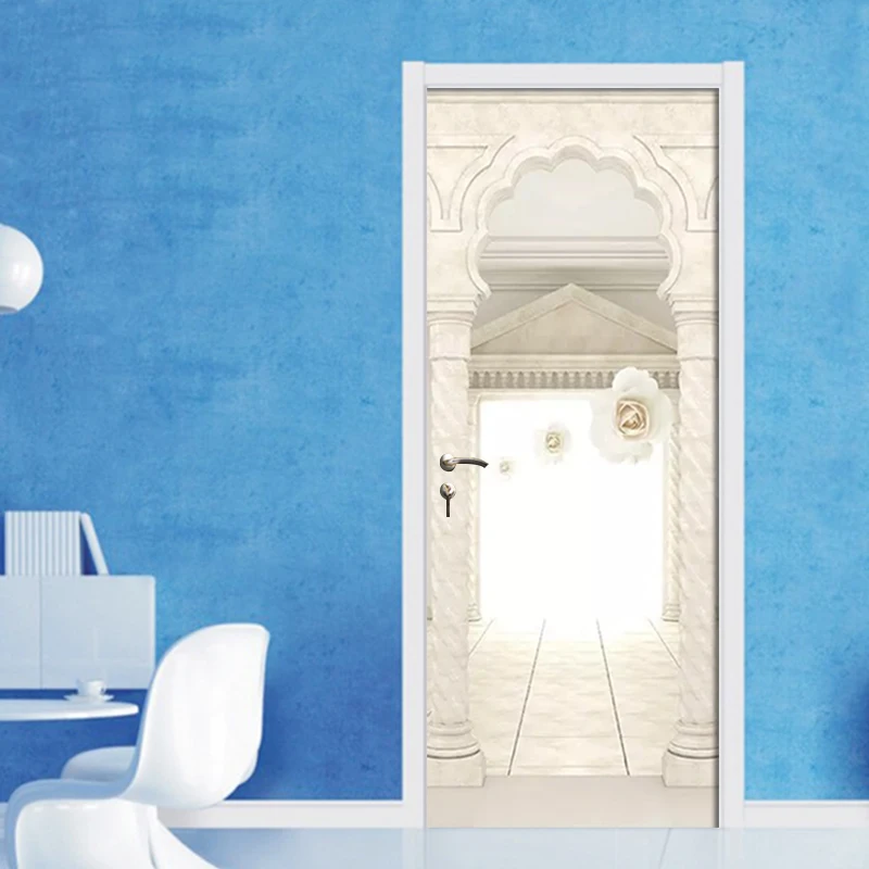 2 шт./компл. 3D космическая римская колонна Роза Наклейка на стену самоклеящиеся