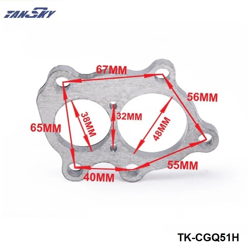 Турбо-фланец для Turbocharge T25 T210 GT30 GT32 двойной выхлопной газов TK-CGQ51H |