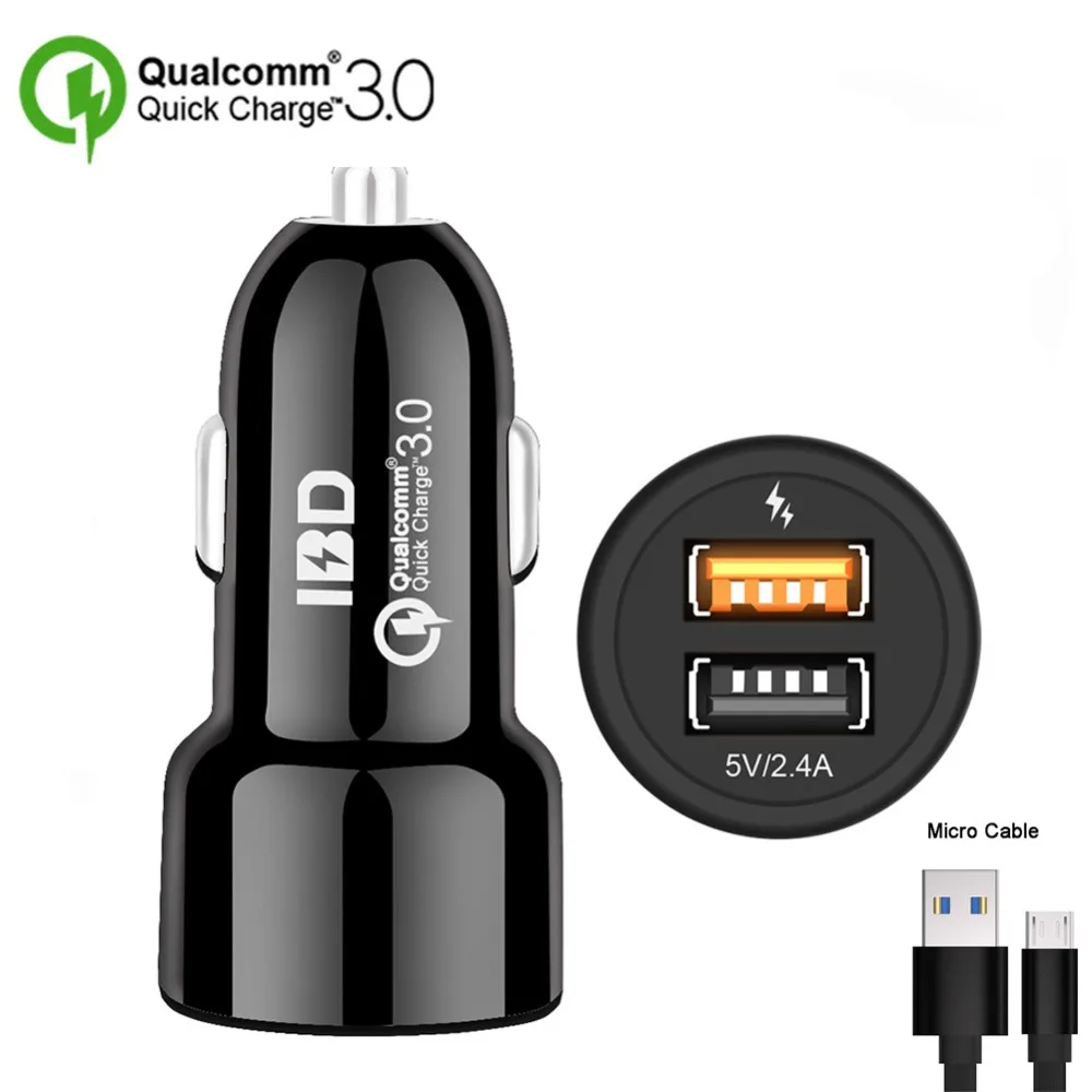 Usb Автомобильное зарядное устройство для Samsung S10 S9 S7 iphone автомобильное Быстрая